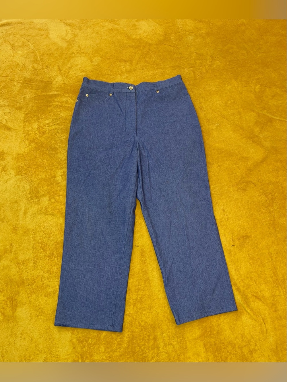 St.john High-Rise Straight-Leg Trousers in Denim Blue